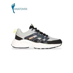 Jump 1944-29728 Anatomik Tabanlı Unisex Yürüyüş & Koşu Ayakkabısı - NKT01944-siyah gri-41