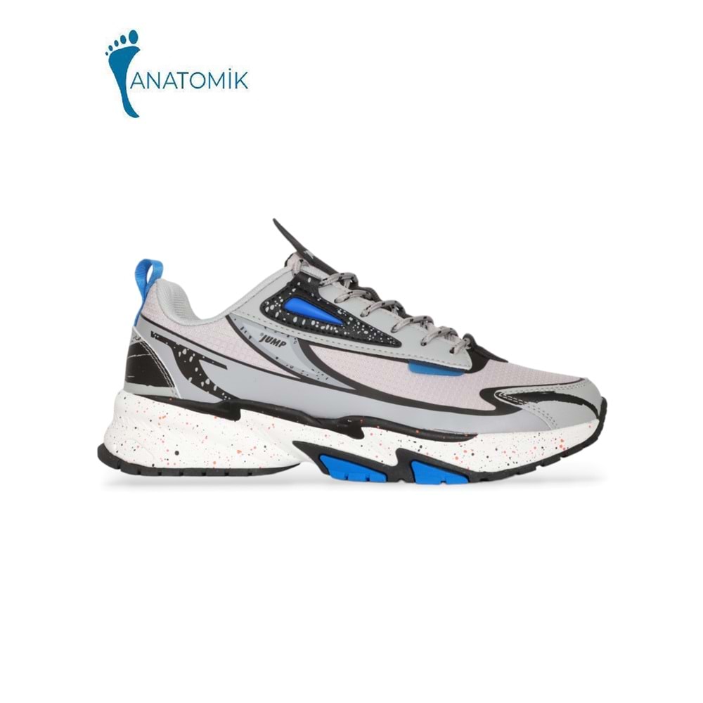 Jump 1945-29726 Anatomik Tabanlı Unisex Yürüyüş & Koşu Ayakkabısı - NKT01945-Gri Siyah-43