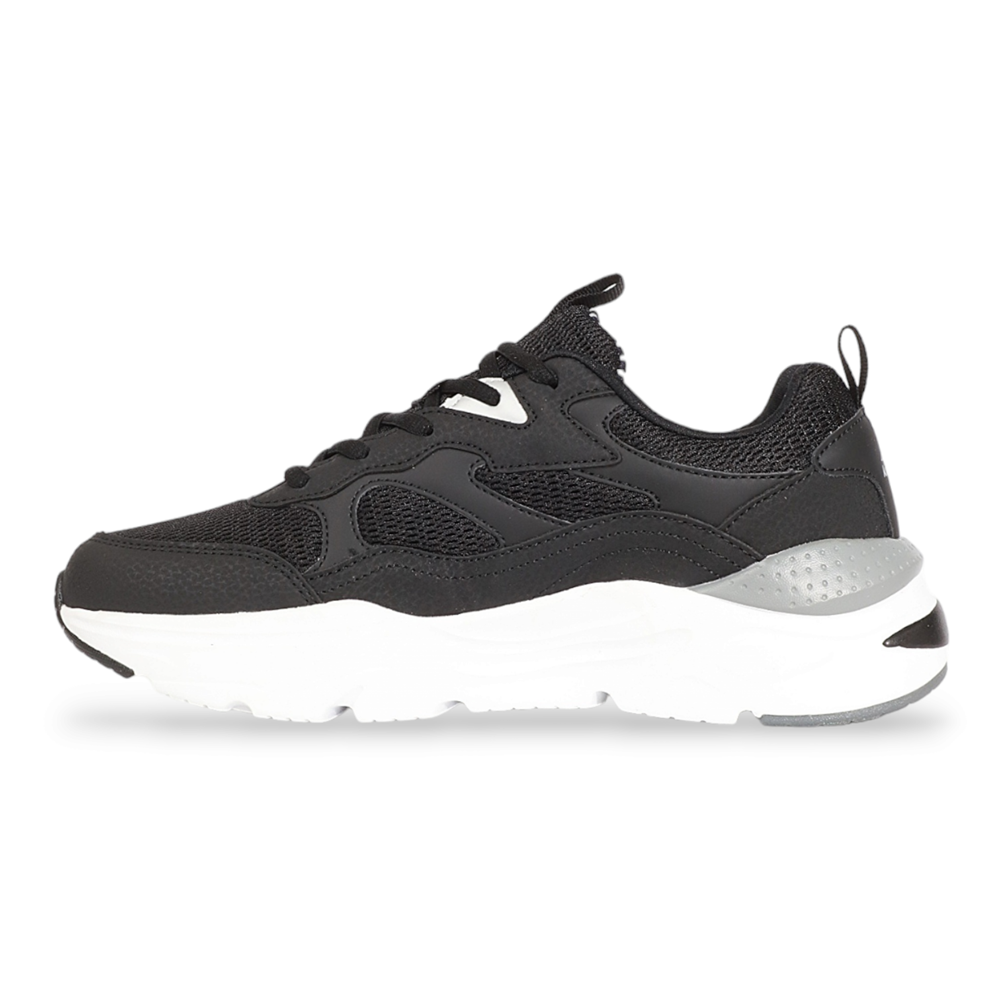 Kinetix 1963-Foxy Anatomik Kalın Tabanlı Kadın Sneakers Ayakkabı - NKT01963-siyah beyaz-37