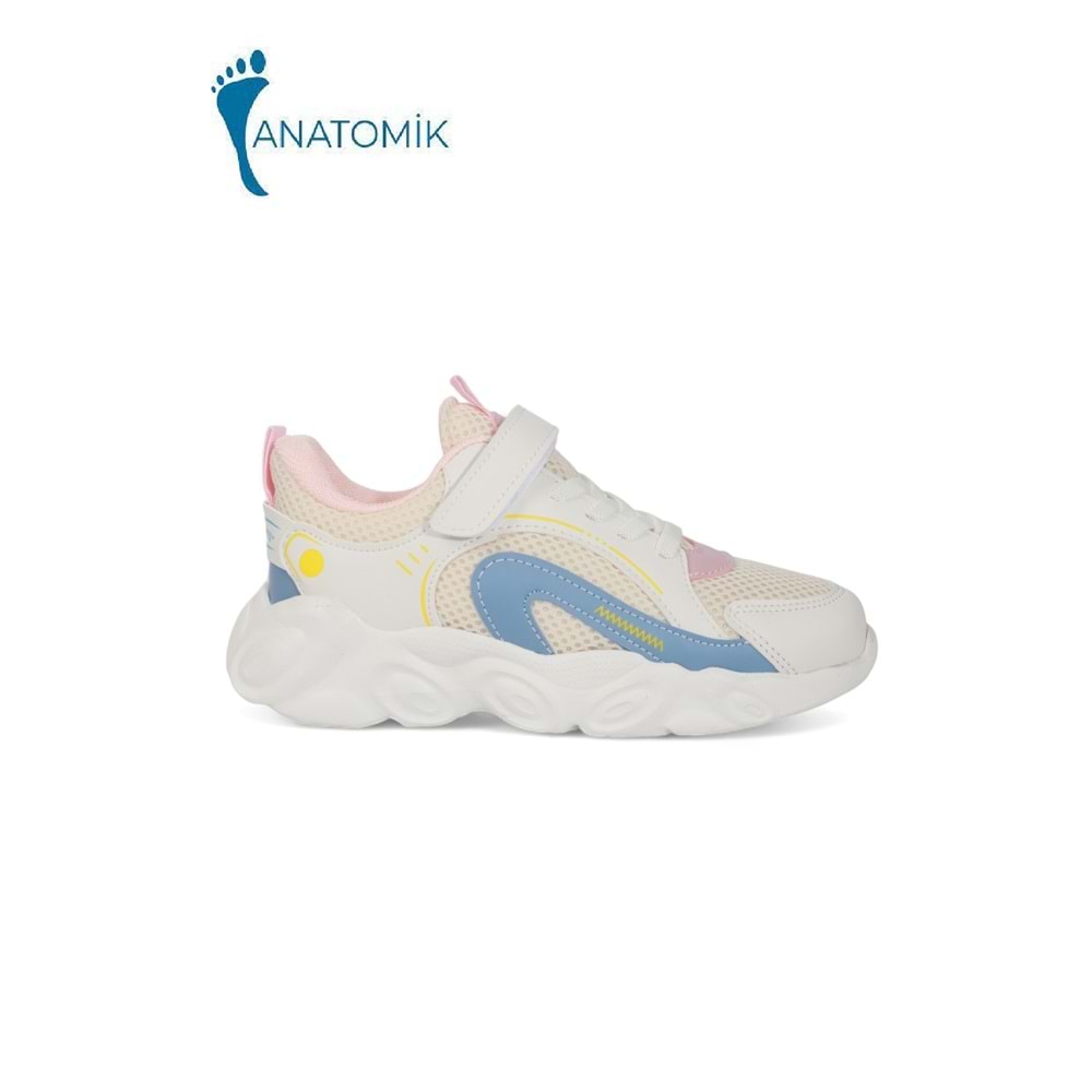Kidessa 1968 Anatomik Tabanlı Unisex Çocuk Günlük Spor Ayakkabı - NKT01968-BEJ-33