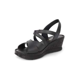 Konfores 2026-492075 Tam Anatomik Tabanlı Kadın Sandalet - NKT02026-siyah-40