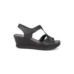 Konfores 2027-492076 Tam Anatomik Tabanlı Kadın Sandalet - NKT02027-siyah-40