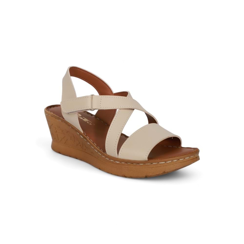 Konfores 2029-492074 Tam Anatomik Tabanlı Kadın Sandalet - NKT02029-BEJ-38