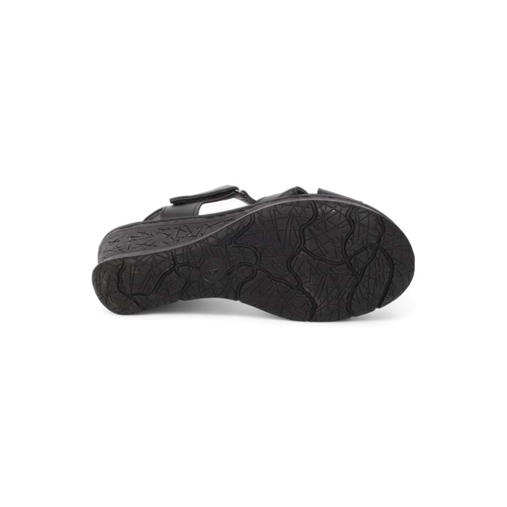 Konfores 2029-492074 Tam Anatomik Tabanlı Kadın Sandalet - NKT02029-siyah-37