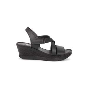 Konfores 2029-492074 Tam Anatomik Tabanlı Kadın Sandalet - NKT02029-siyah-37