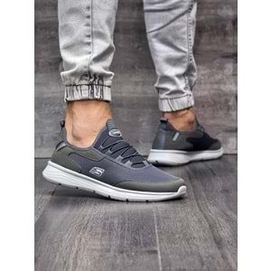 Konfores 2038 Anatomik Tabanlı Bağcıksız Yürüyüş & Koşu Ayakkabısı - NKT02038-Füme-44