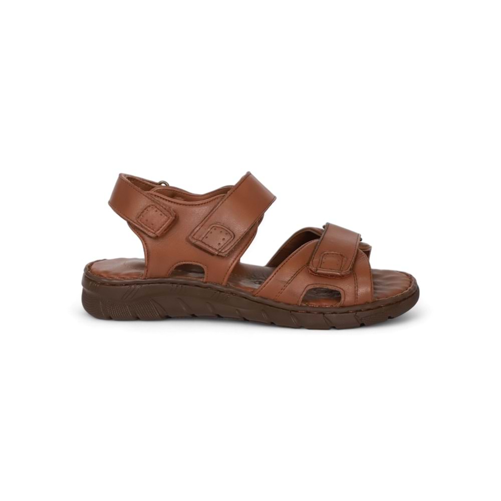 Konfores 2039 Masaj Tabanlı Hakiki Deri Tam Anatomik Erkek Sandalet - NKT02039-TABA-41