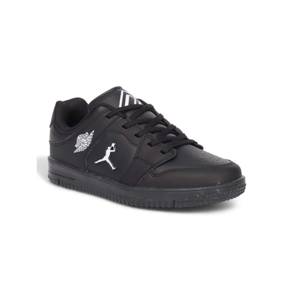 Konfores 2053-Jordan Modeli Anatomik Tabanlı Unisex Sneakers Ayakkabı - NKT02053-siyah-38