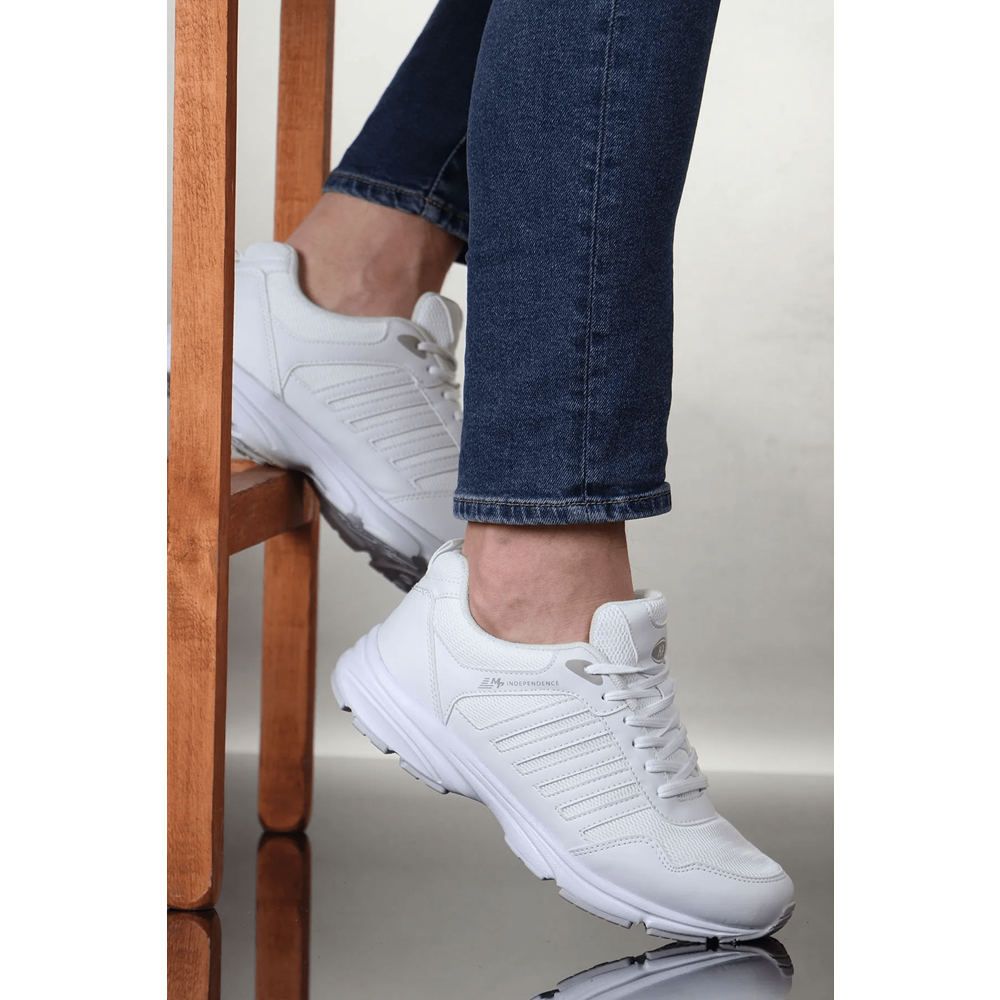 M.P 2056 Anatomik Tabanlı Unisex Mevsimlik Yürüyüş & Koşu Ayakkabısı - NKT02056-BEYAZ-36