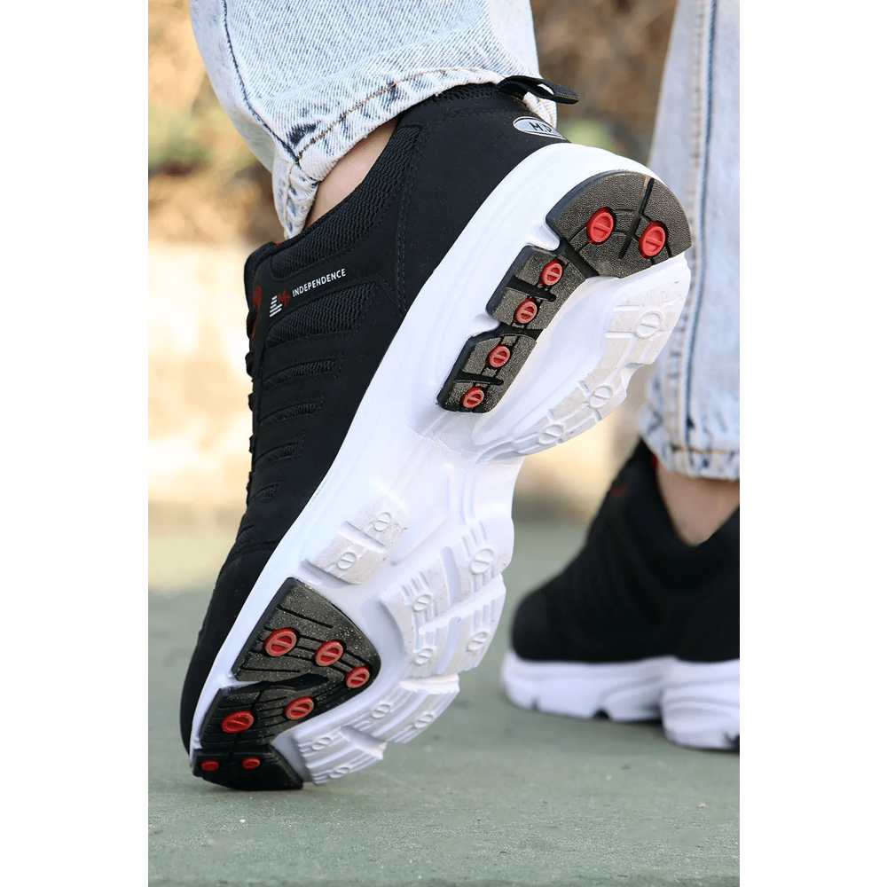 M.P 2056 Anatomik Tabanlı Unisex Mevsimlik Yürüyüş & Koşu Ayakkabısı - NKT02056-siyah beyaz-41