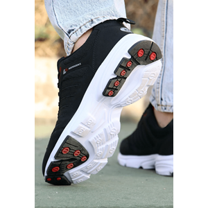 M.P 2056 Anatomik Tabanlı Unisex Mevsimlik Yürüyüş & Koşu Ayakkabısı - NKT02056-siyah beyaz-41
