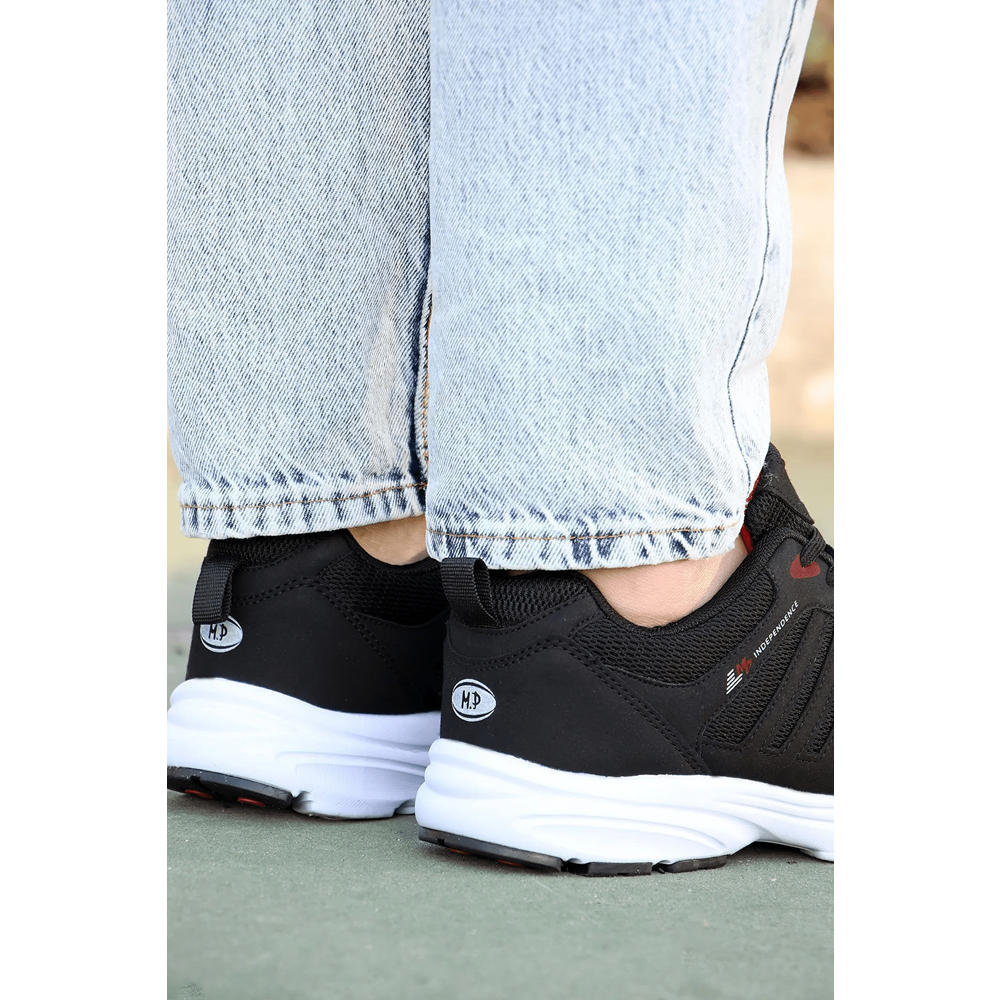 M.P 2056 Anatomik Tabanlı Unisex Mevsimlik Yürüyüş & Koşu Ayakkabısı - NKT02056-siyah beyaz-41