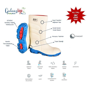 Polly Boot 2117 Galaxy Vega Avcılık,Balıkçılık,İnşaat,Çiftçilik ve Çok Amaçlı Boğazlı Çizme - NKT02117-siyah-43