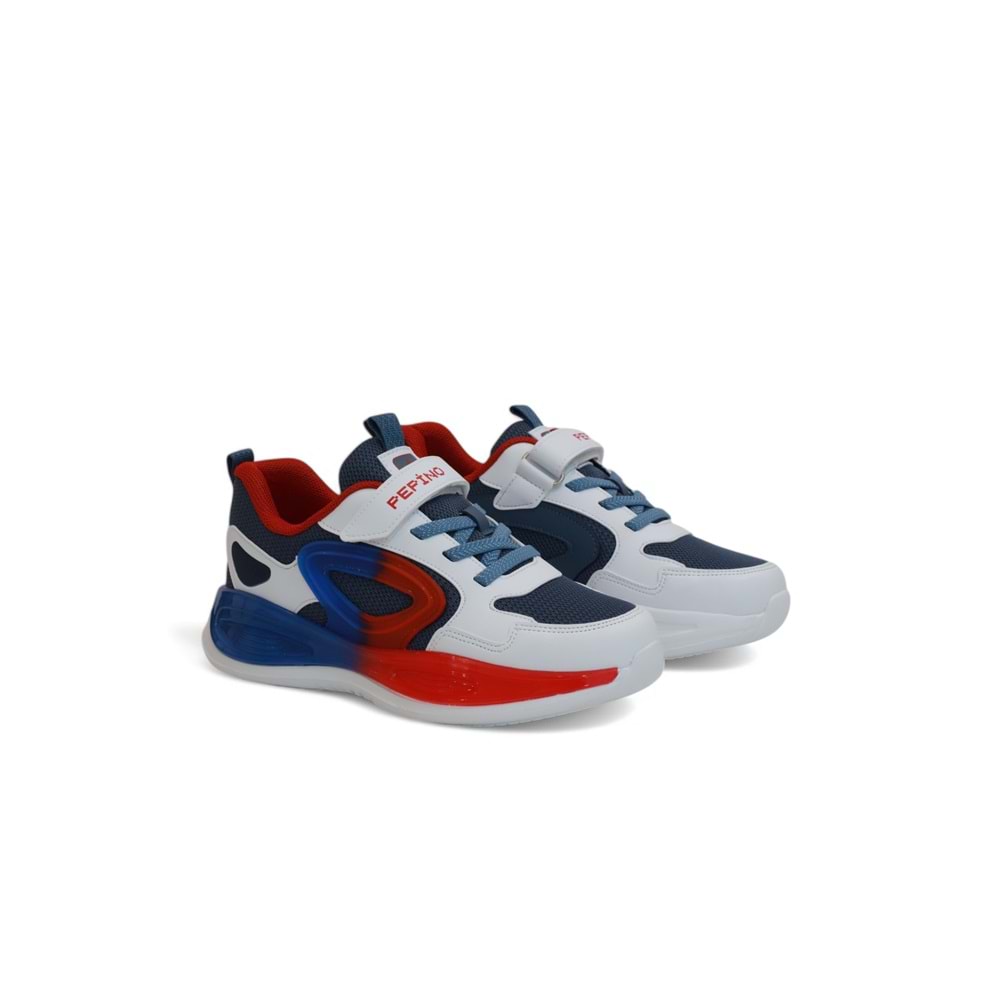 Kidessa 2127-Pepino Anatomik Tabanlı Ultra Hafif Unisex Çocuk Sneakers Ayakkabı - NKT02127-beyaz-kırmızı-32