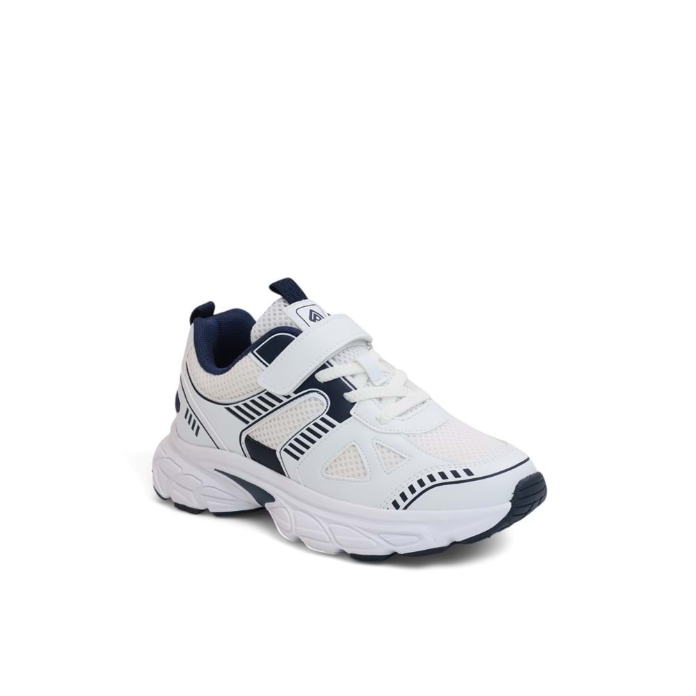 Kidessa 2129-Pepino Anatomik Tabanlı Ultra Hafif Unisex Çocuk Günlük Yürüyüş&Koşu Ayakkabısı - NKT02129-Beyaz-Lacivert-31