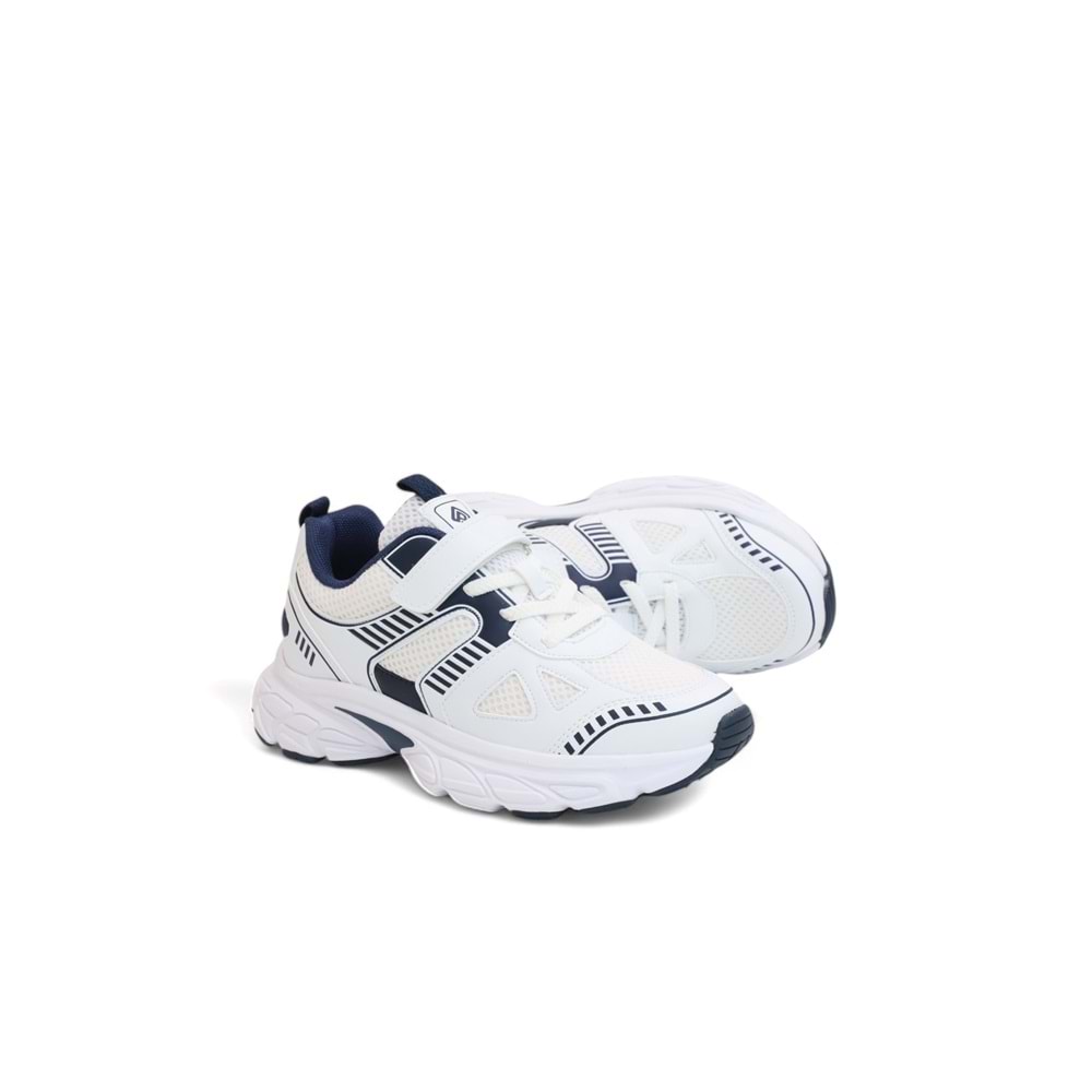 Kidessa 2129-Pepino Anatomik Tabanlı Ultra Hafif Unisex Çocuk Günlük Yürüyüş&Koşu Ayakkabısı - NKT02129-Beyaz-Lacivert-32