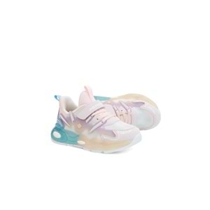 Kidessa 2130-1977 Pepino Anatomik Tabanlı Ultra Hafif Çocuk Unisex Günlük Işıklı Spor Ayakkabı - NKT02130-PUDRA-30