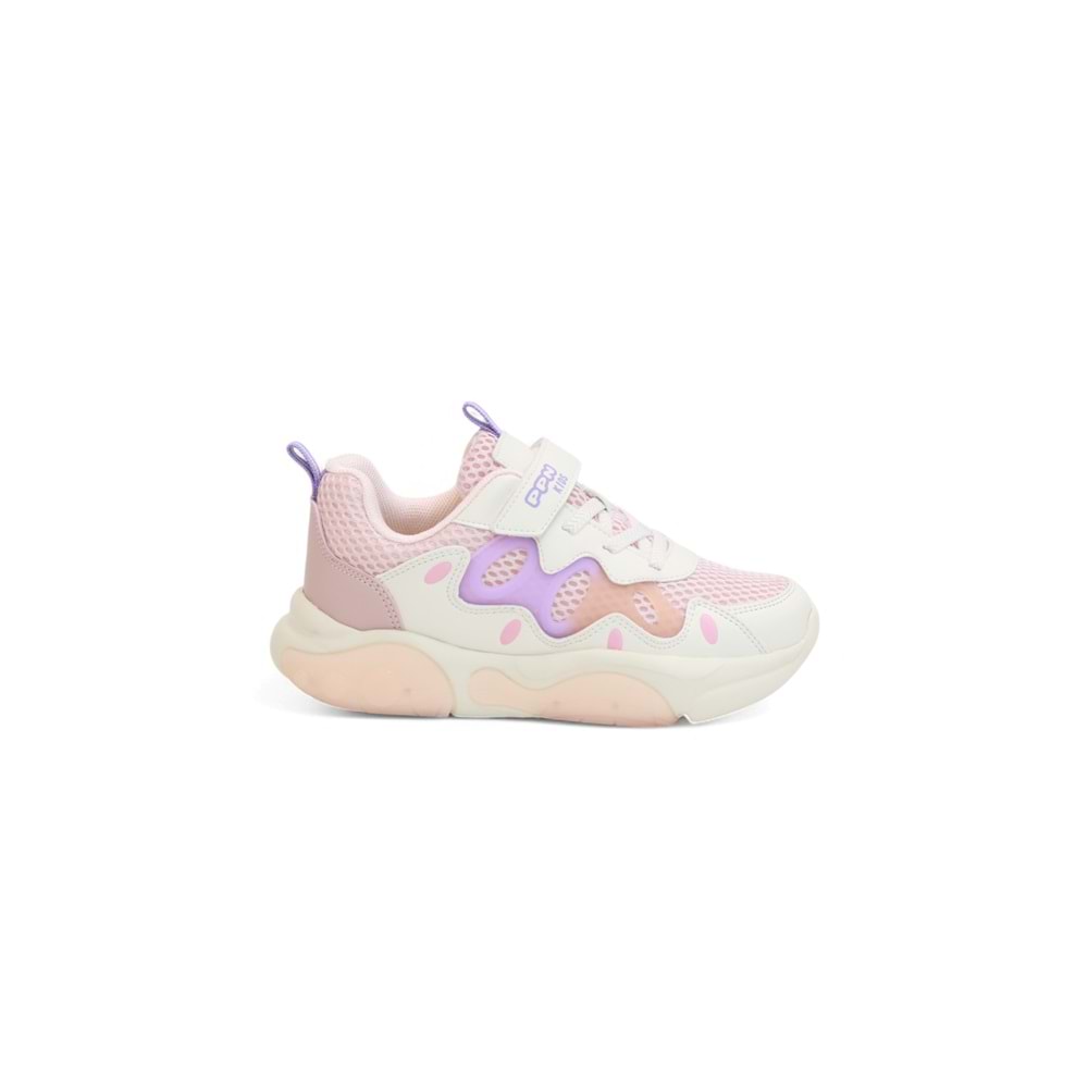 Kidessa 2134-1872 Pepino Anatomik Tabanlı Ultra Hafif Çocuk Unisex Günlük Işıklı Spor Ayakkabı - NKT02134-Bej-Pudra-30