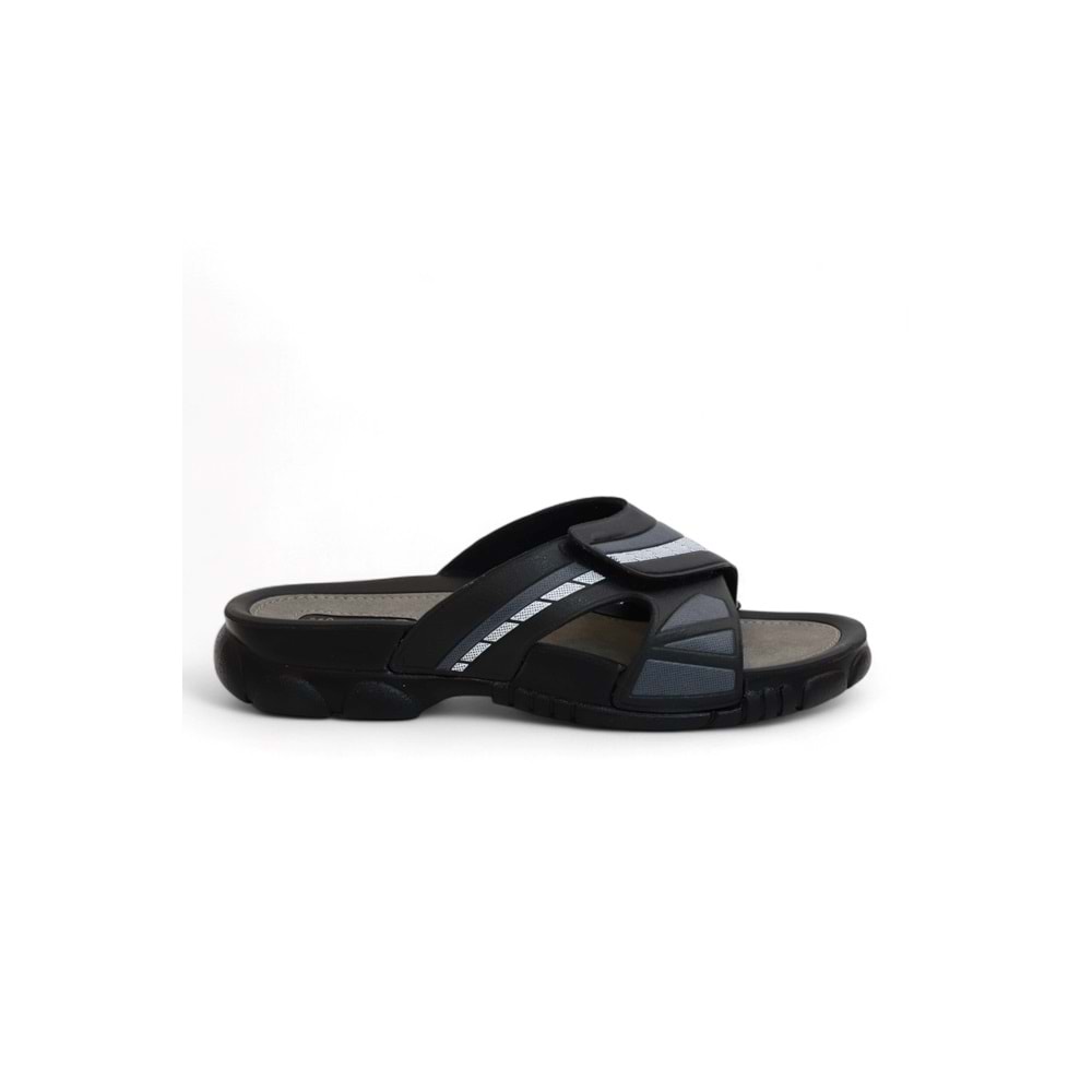 2143-3200-17 Tam Anatomik Unisex Günlük,Ofis,Spor,Havuz ve Tüm Islak Zeminler İçin Uyumlu Terlik - NKT02143-siyah-41