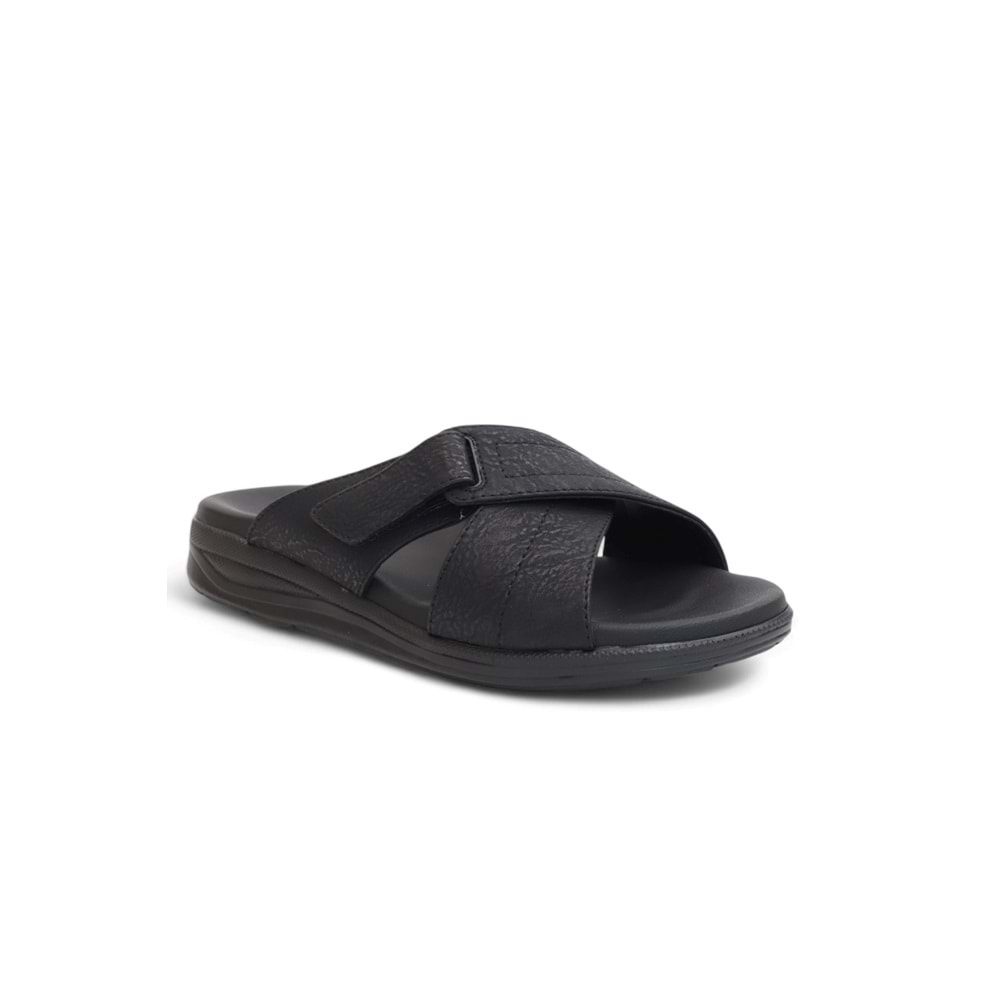 2148-9956 Tam Anatomik Üst Kalite Memory Foam Tabanlı Erkek Terlik - NKT02148-siyah-42