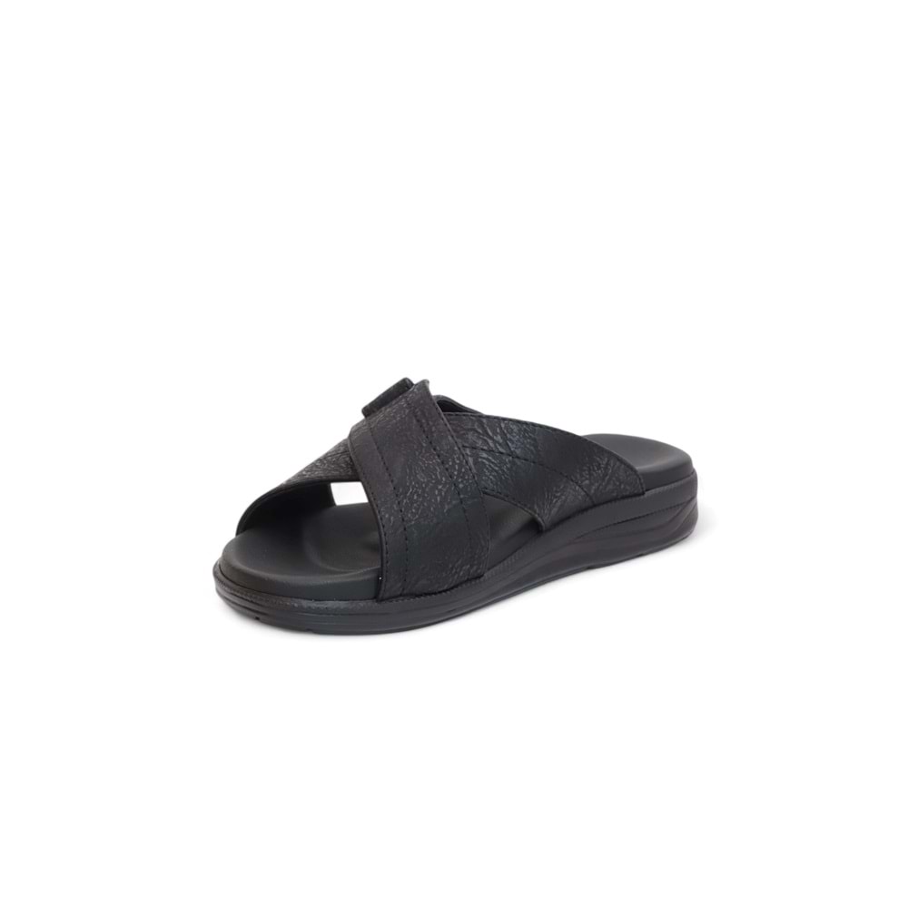 2148-9956 Tam Anatomik Üst Kalite Memory Foam Tabanlı Erkek Terlik - NKT02148-siyah-42