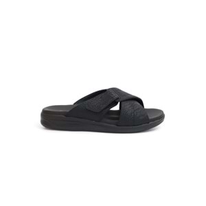 2148-9956 Tam Anatomik Üst Kalite Memory Foam Tabanlı Erkek Terlik - NKT02148-siyah-42