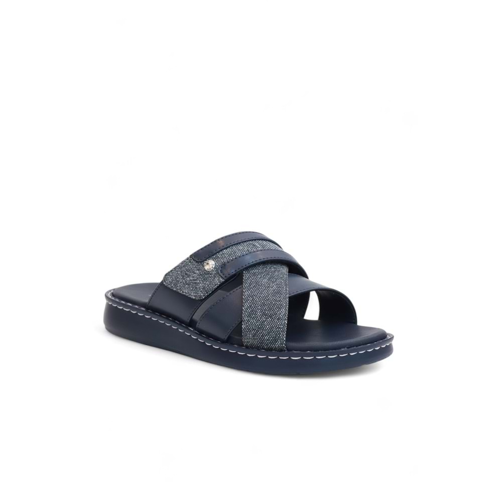 2149-9968-12 Tam Anatomik Üst Kalite Bantlı Erkek Günlük Terlik - NKT02149-lacivert-43
