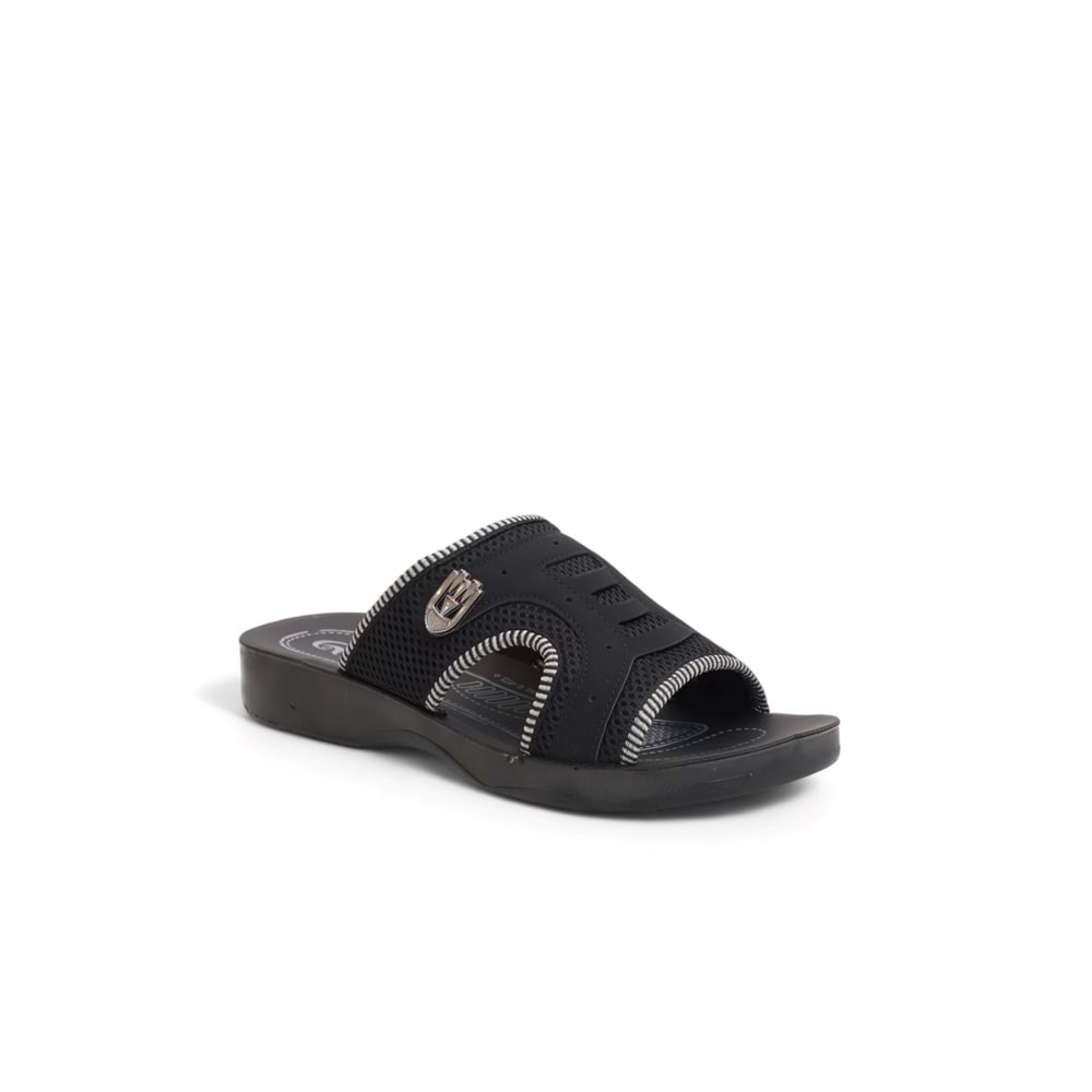 2170-Flex Soft Fileli Günlük,Umre ve Hac İçin Uyumlu Erkek Terlik - NKT02170-siyah-43