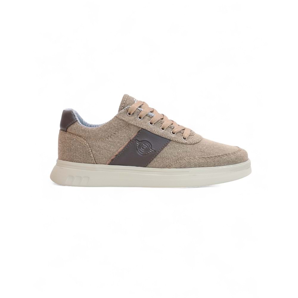 2197-Dakırs Anatomik Tabanlı Erkek Keten Kumaşlı Sneakers Ayakkabı - NKT02197-Kum-41