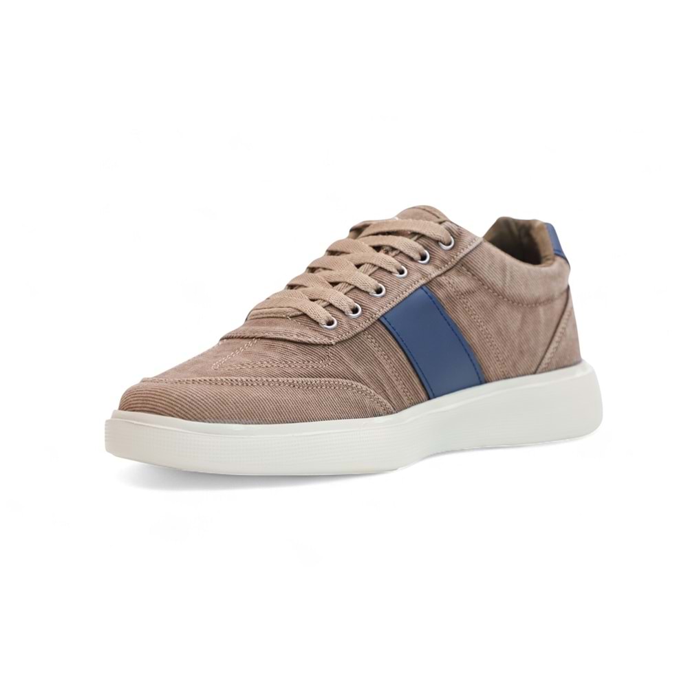 2198-Dakırs Anatomik Tabanlı Erkek Keten Kumaşlı Sneakers Ayakkabı - NKT02198-Kum-41