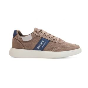 2198-Dakırs Anatomik Tabanlı Erkek Keten Kumaşlı Sneakers Ayakkabı - NKT02198-Kum-41