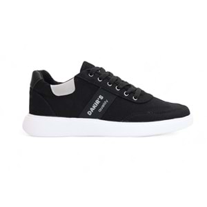 2198-Dakırs Anatomik Tabanlı Erkek Keten Kumaşlı Sneakers Ayakkabı - NKT02198-siyah-41
