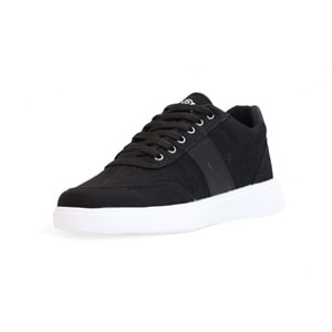 2198-Dakırs Anatomik Tabanlı Erkek Keten Kumaşlı Sneakers Ayakkabı - NKT02198-siyah-41