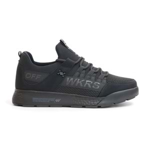 2200-Wickers Anatomik Tabanlı Unisex Bağcıksız Sneakers Ayakkabı - NKT02200-siyah-40