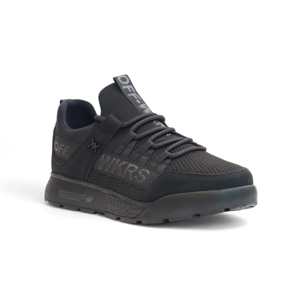 2200-Wickers Anatomik Tabanlı Unisex Bağcıksız Sneakers Ayakkabı - NKT02200-siyah-40