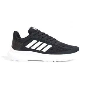 2202-Jamper Anatomik Tabanlı Ultra Hafif Unisex Bağcıklı Sneakers Ayakkabı - NKT02202-siyah-beyaz-40