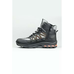 2223-Jamper Anatomik Kaydırmaz Tabanlı Soft Shell Outdoor Trekking Erkek Fermuarlı Spor Bot - NKT02223-gri-41