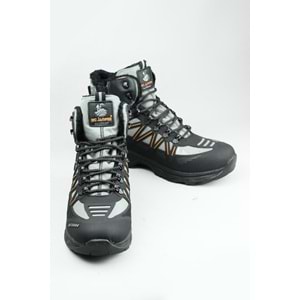 2223-Jamper Anatomik Kaydırmaz Tabanlı Soft Shell Outdoor Trekking Erkek Fermuarlı Spor Bot - NKT02223-gri-41