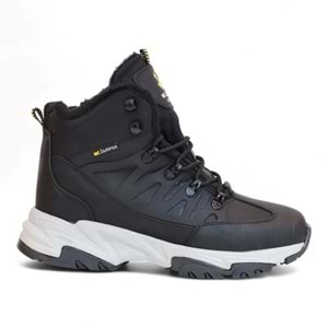2225-Jamper Anatomik Kaydırmaz Tabanlı Soft Shell Outdoor Trekking Erkek Fermuarlı Spor Bot - NKT02225-siyah-gri-40