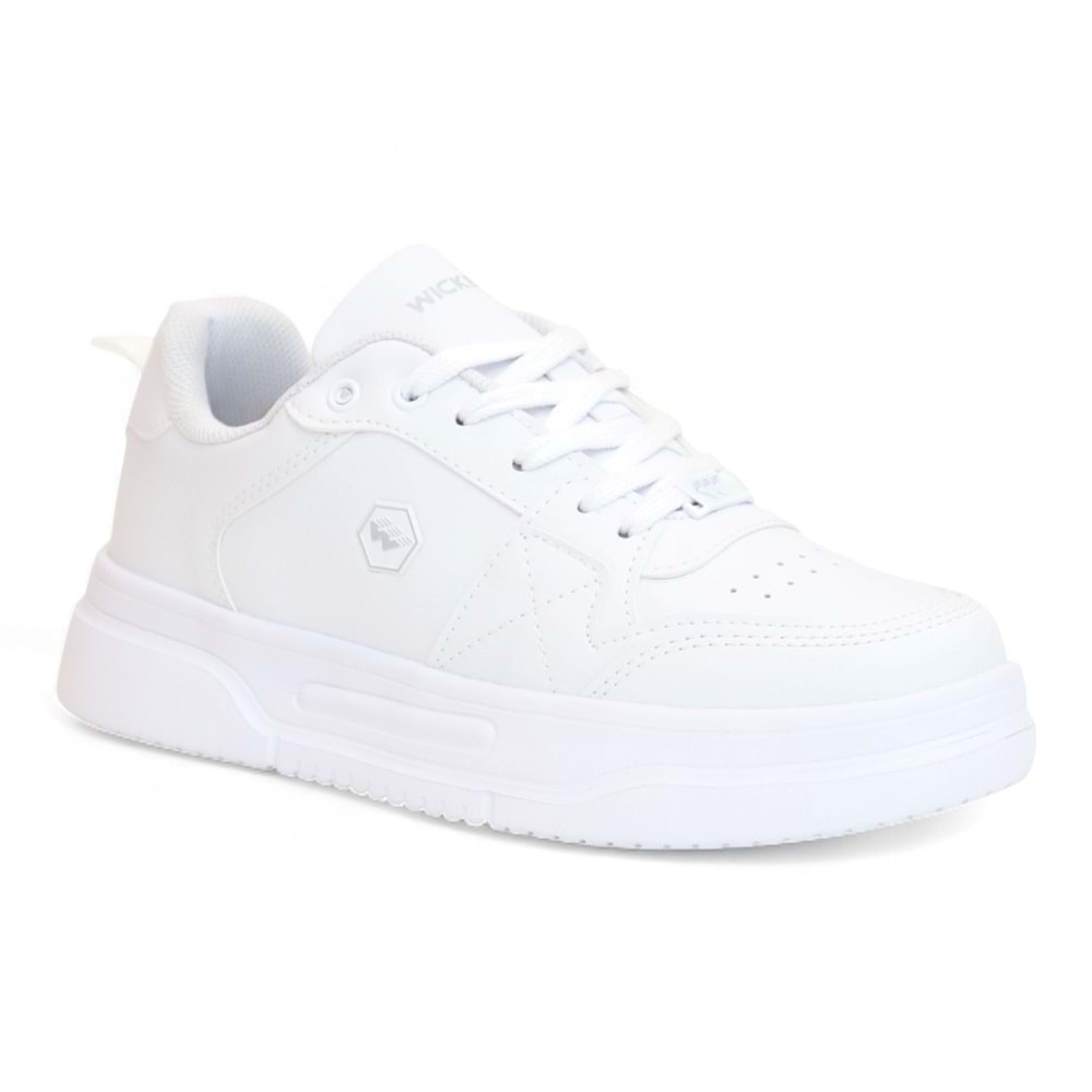 2227-Wickers Air Force Modeli Anatomik Tabanlı Üst Kalite Unisex Sneakers Ayakkabı - NKT02227-BEYAZ-39
