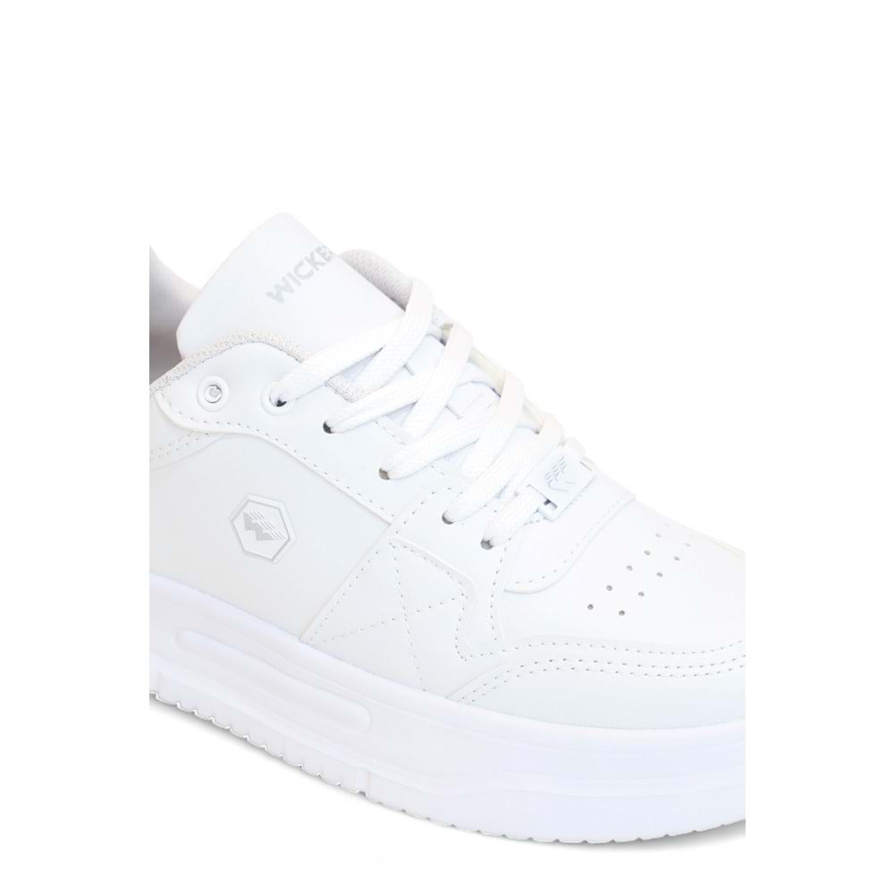 2227-Wickers Air Force Modeli Anatomik Tabanlı Üst Kalite Unisex Sneakers Ayakkabı - NKT02227-BEYAZ-39