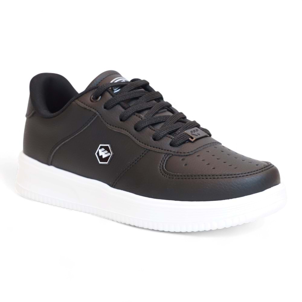 2228-Wickers Air Force Modeli Anatomik Tabanlı Üst Kalite Unisex Sneakers Ayakkabı - NKT02228-siyah-beyaz-37