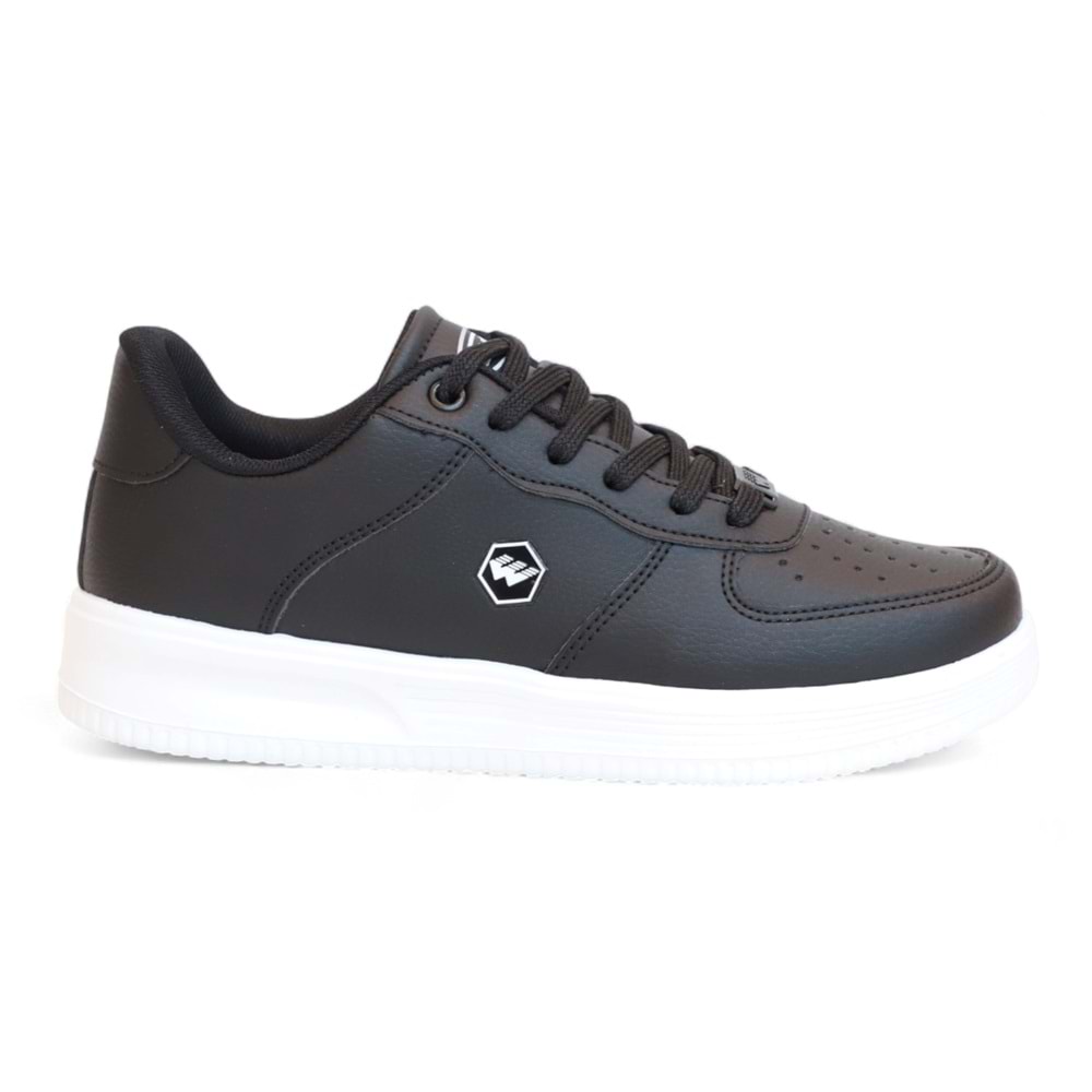 2228-Wickers Air Force Modeli Anatomik Tabanlı Üst Kalite Unisex Sneakers Ayakkabı - NKT02228-siyah-beyaz-37