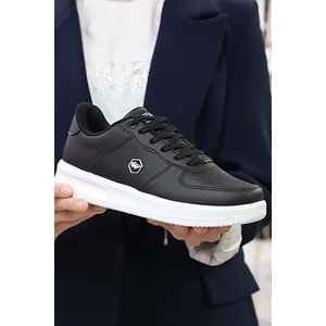 2228-Wickers Air Force Modeli Anatomik Tabanlı Üst Kalite Unisex Sneakers Ayakkabı - NKT02228-siyah-beyaz-38