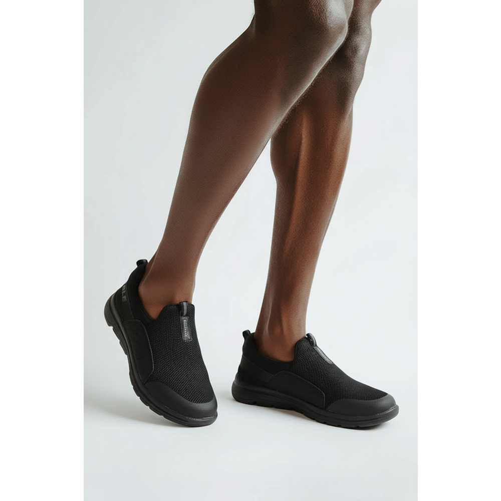 2231-Bestof Anatomik Tabanlı Ultra Hafif Bağcıksız Unisex Yürüyüş Ayakkabısı - NKT02231-siyah-36