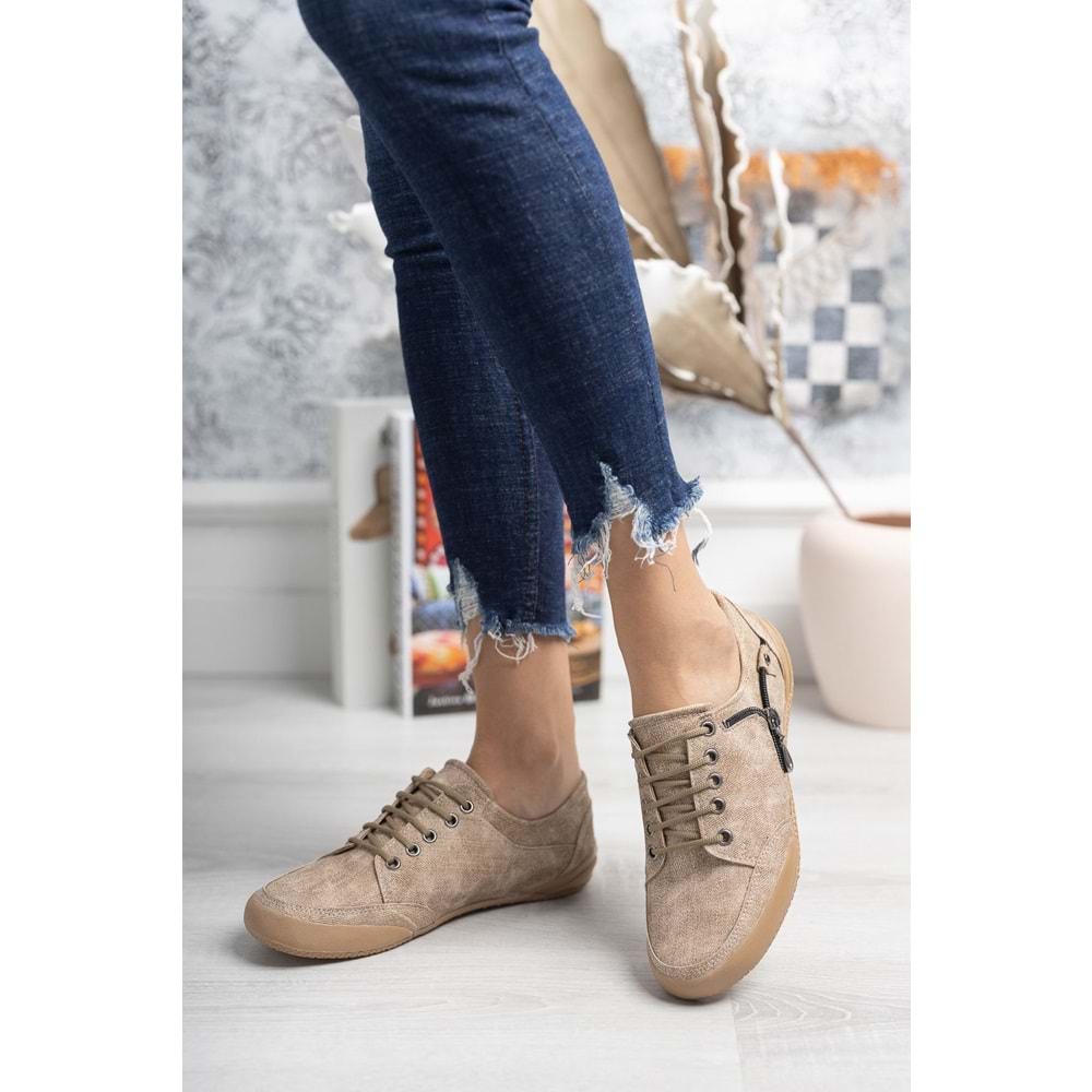 2234 Anatomik Tabanlı Kadın Günlük Spor Babet Ayakkabı - NKT02234-VIZON-41