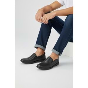 2237-Alme Hakiki Deri Üst Kalite Diabetic & Ortopedik Erkek Klasik Baba Ayakkabısı - NKT02237-siyah-45