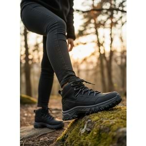 2281-Magg Point Anatomik Kaydırmaz Tabanlı Unisex Fermuarlı Spor Bot - NKT02281-siyah-37