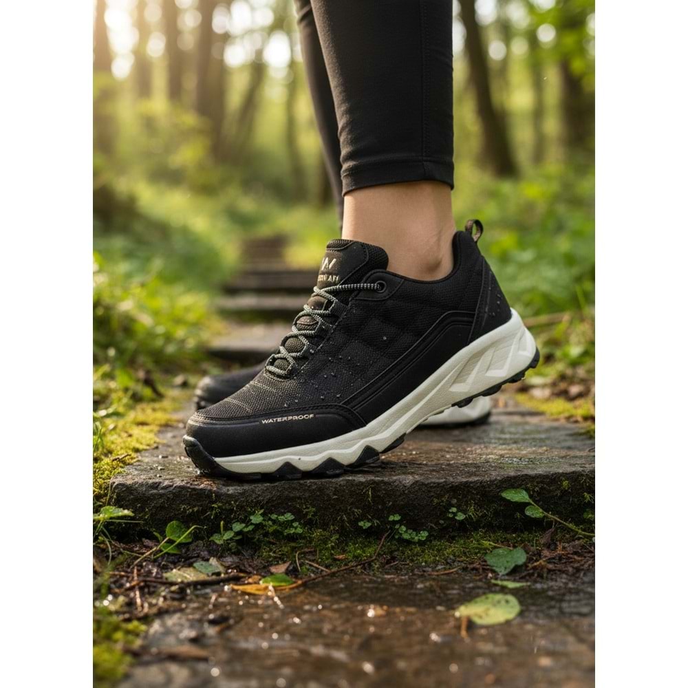 North Of-Wild 2285-Lang Anatomik Memoryfoam Tabanlı Su Geçirmez Outdoor Ayakkabı - NKT02285-siyah-gri-41