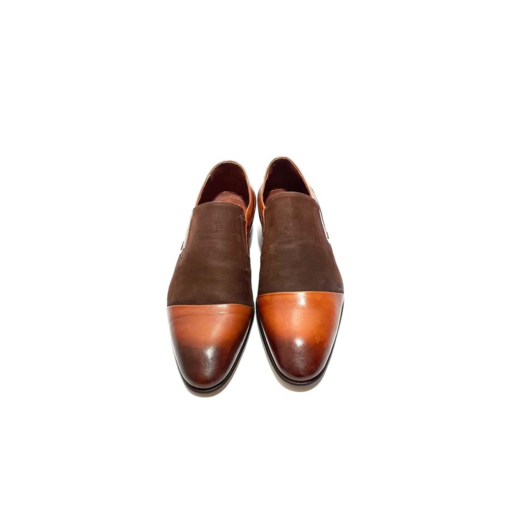 king west hakiki deri erkek klasik ayakkabı - kahverengi - 41
